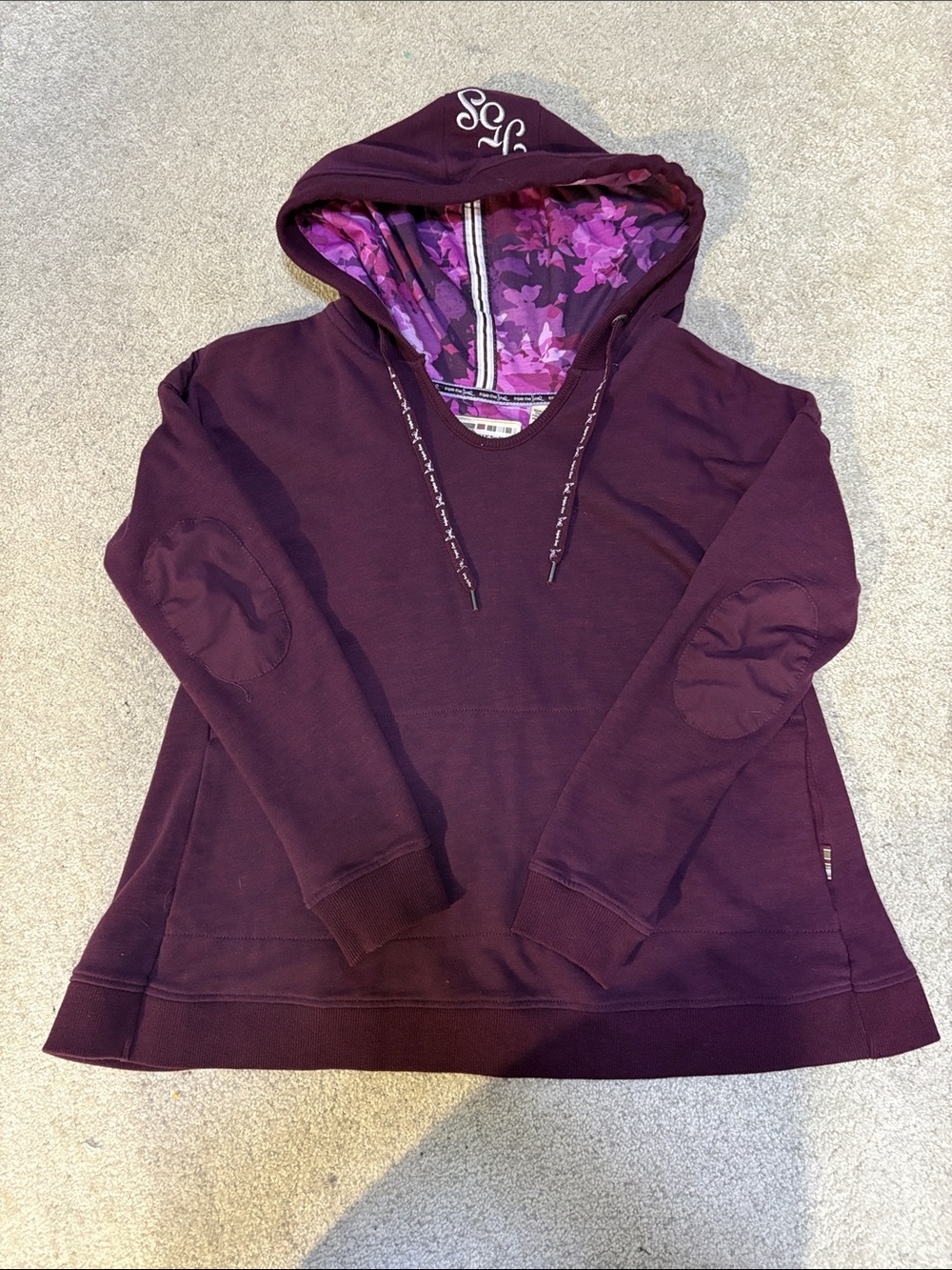 Triple Five Soul Plum Hooded Pullover with Floral Lining
